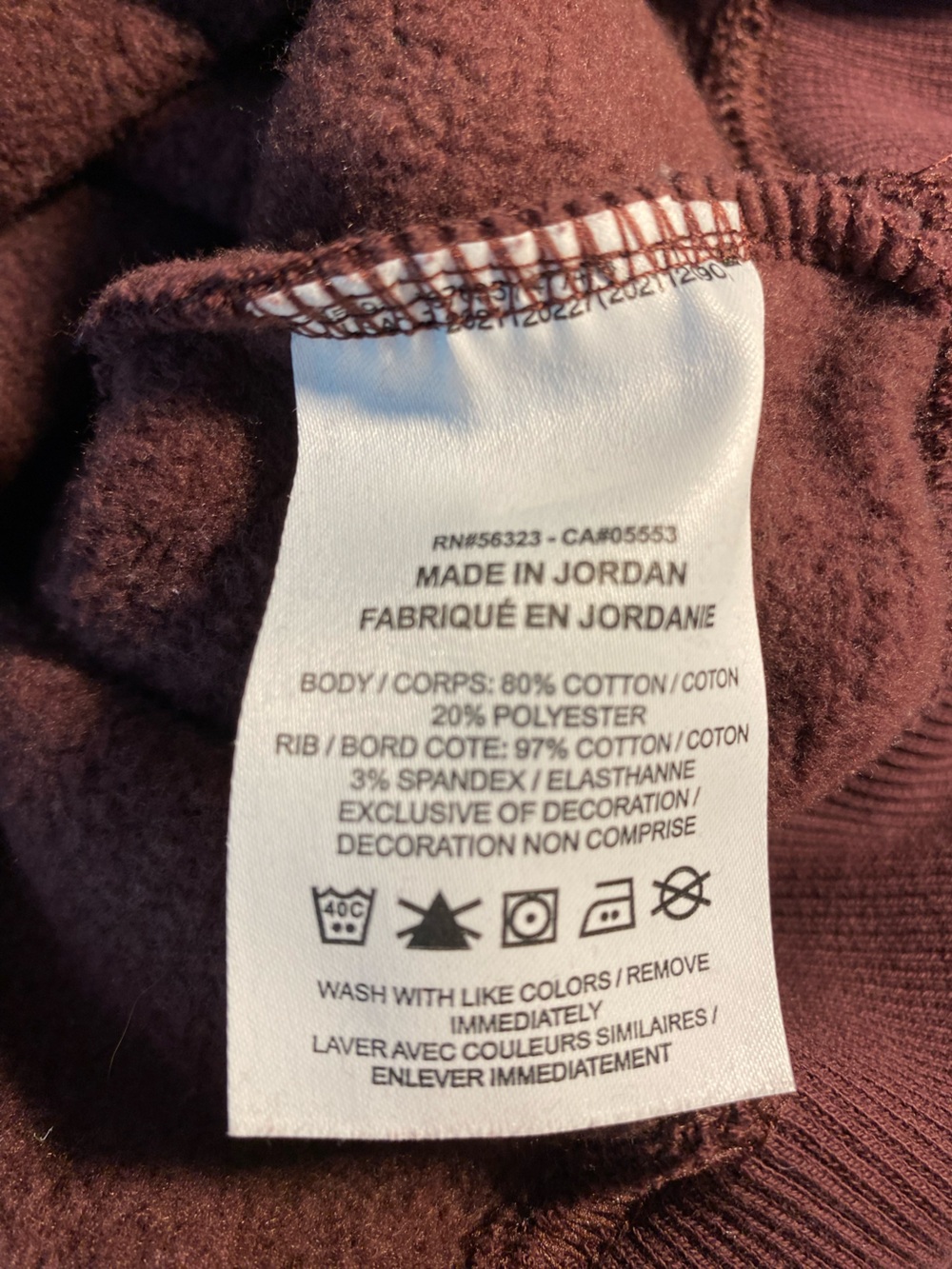Nike Women's Dark Maroon Cropped Crew Sweatshirt - Picture 6 of 8